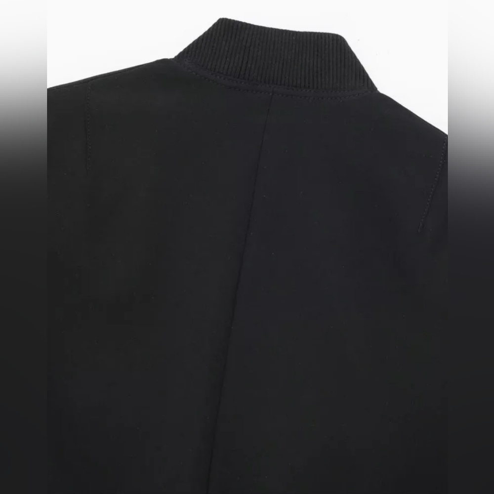 Indefeir bomber black jacket spring vintage solid long sleeves size various - Picture 7 of 8